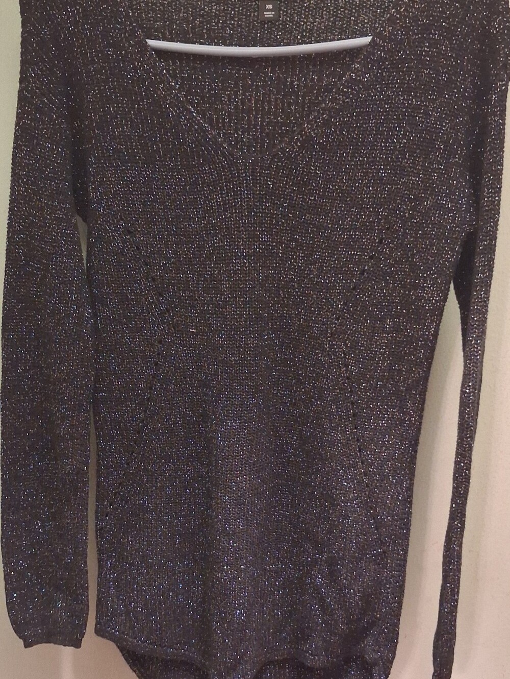 Metallic Black  Sweater with Subtle Sparkle